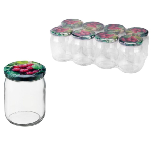 Słoik 540ml + zakrętka 8 sztuk